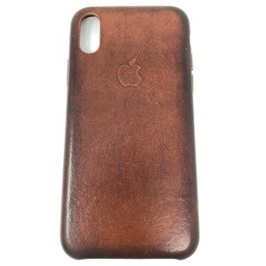 Official iPhone X Saddle Brown Leather Case